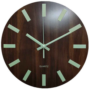 Glow In The Dark Wall Clock with Luminous Needle - Modern Glitter Design for Living Room Home Decor