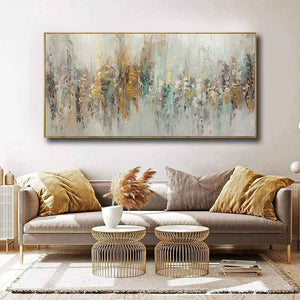 Handmade Abstract Oil Painting On Canvas Light Luxury Horizontal Wall Art For Living Room Bedroom Decor